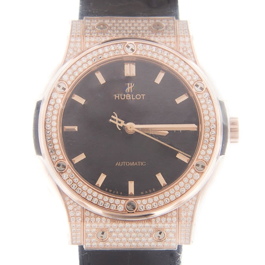Hublot Classic Fusion Mat Black Dial Automatic Men's 18 Carat Rose Gold Watch 542.OX.1181.LR.1704 - 2