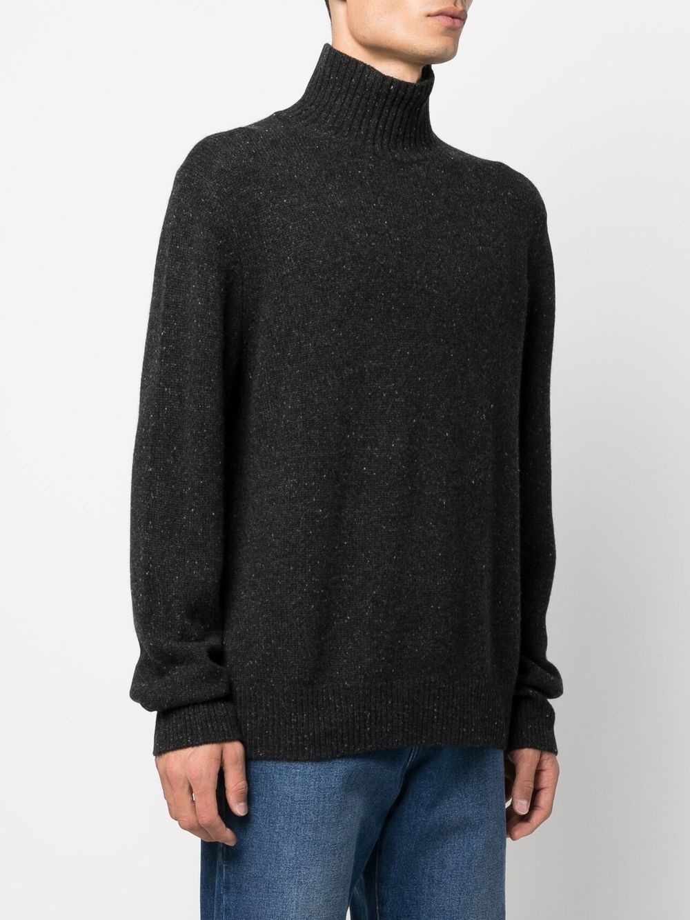 speckle-knit roll-neck jumper - 3