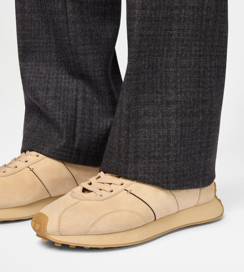 Tod's T VINTAGE SNEAKERS IN SUEDE - BEIGE outlook