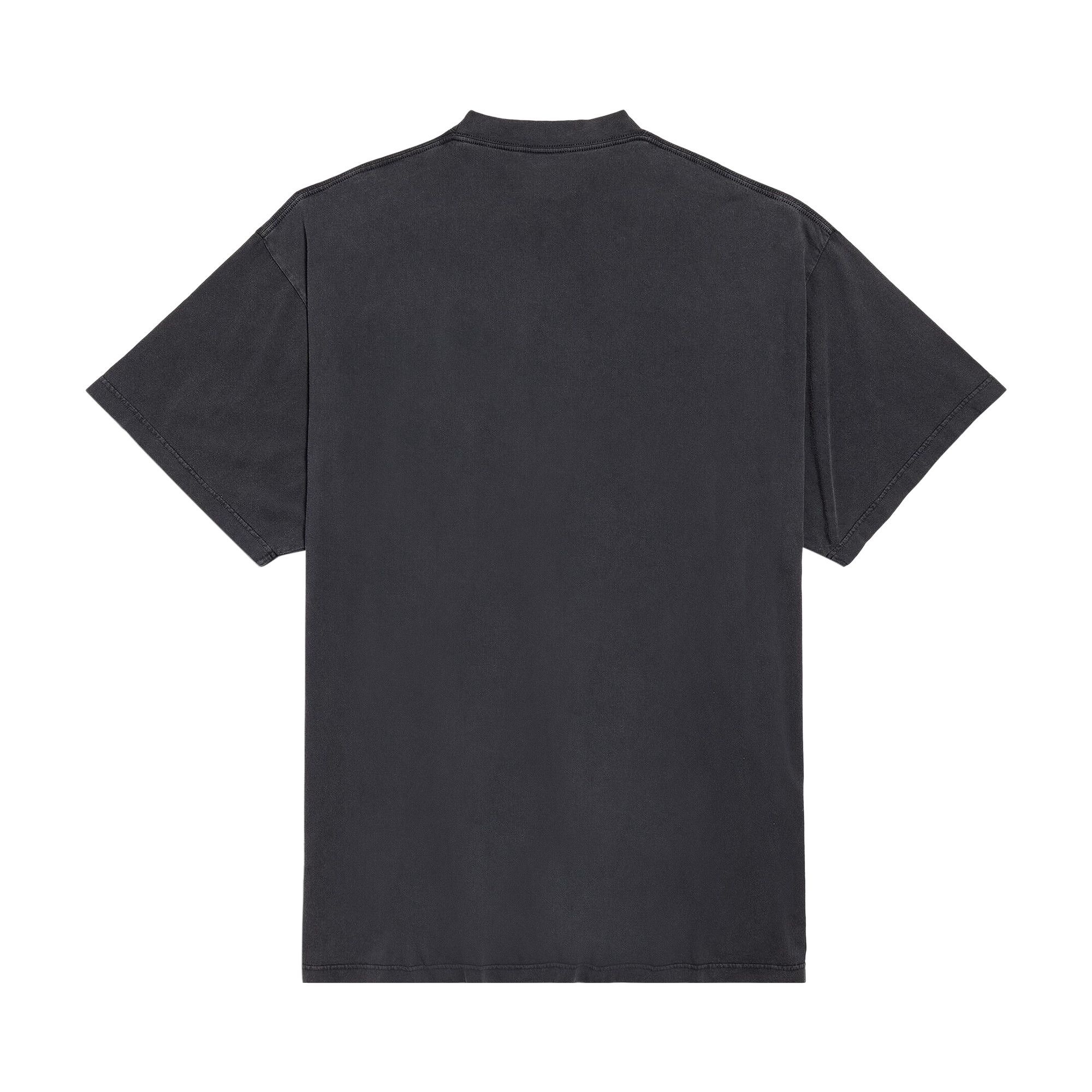 Balenciaga Oversize Fit Getaria T-Shirt 'Faded Washed Black' - 2