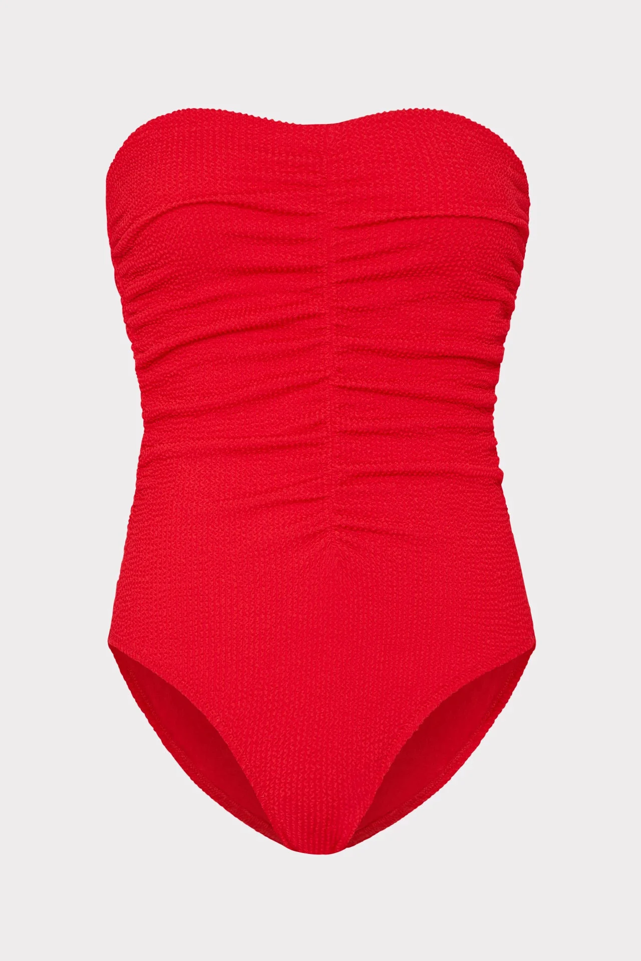 Textured Ruched One Piece - 1