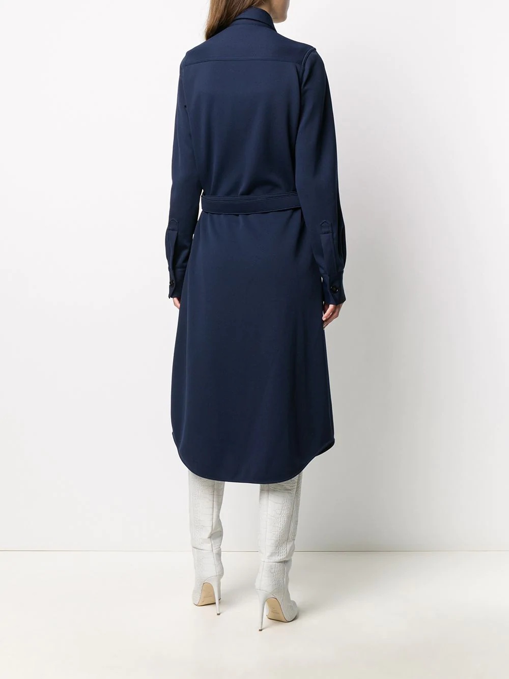 long belted shirt dress - 4