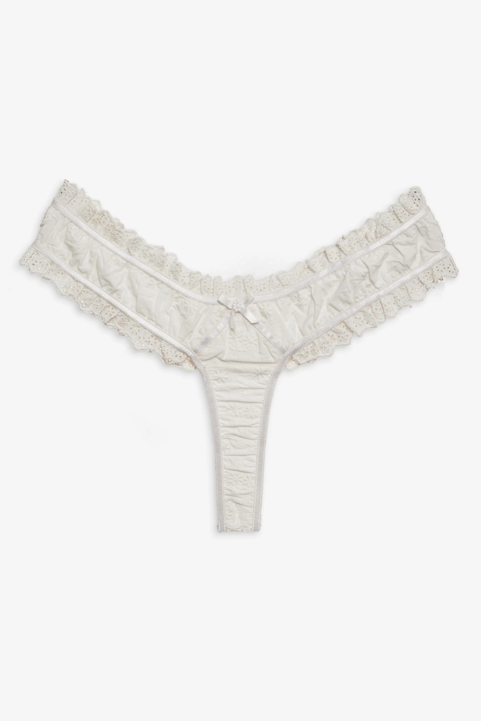 Edie Eyelet Thong Panty - 1
