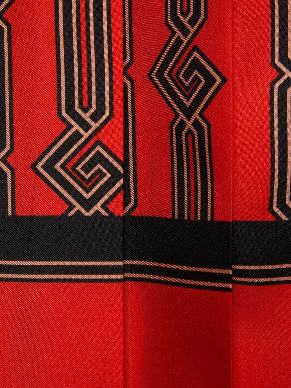 square G chain print silk dress - 2