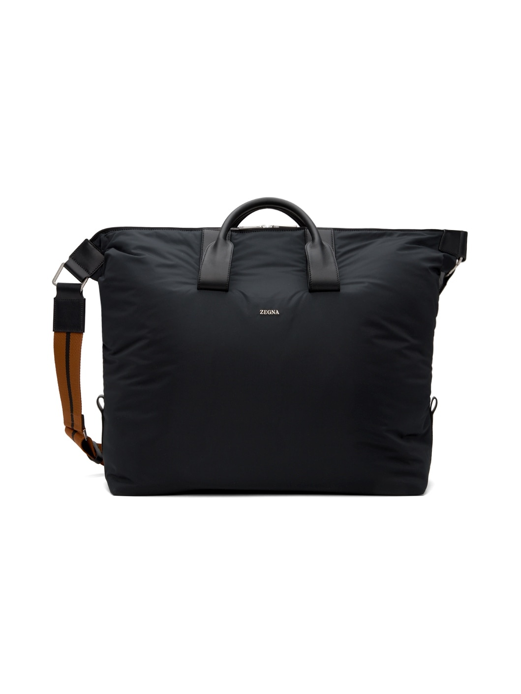 Black Technical Fabric Holdall Duffle Bag - 1