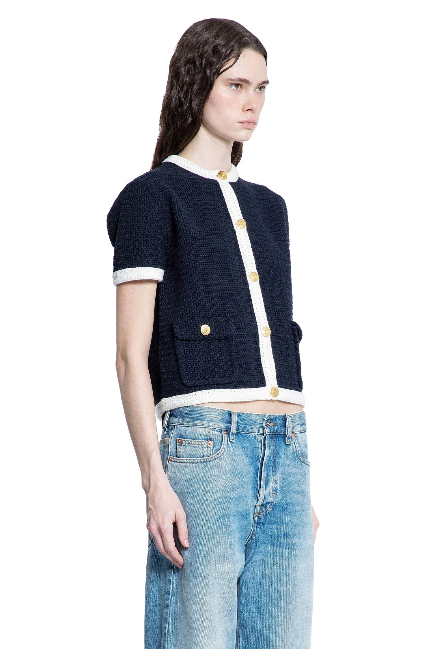 Crochet-Knit-Cropped-Cardigan - 2