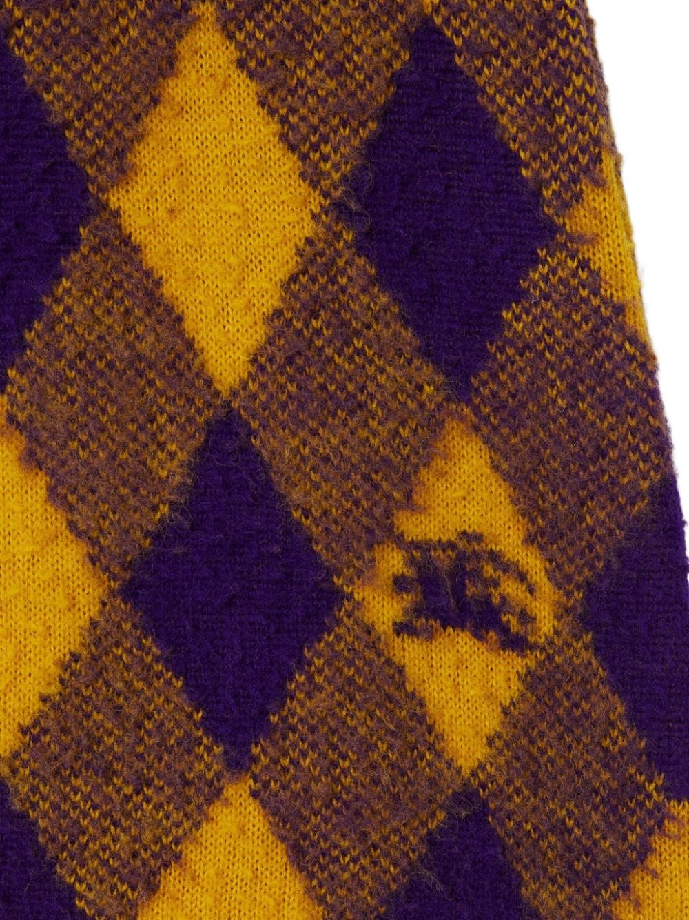 Argyle check-pattern knitted skirt - 5