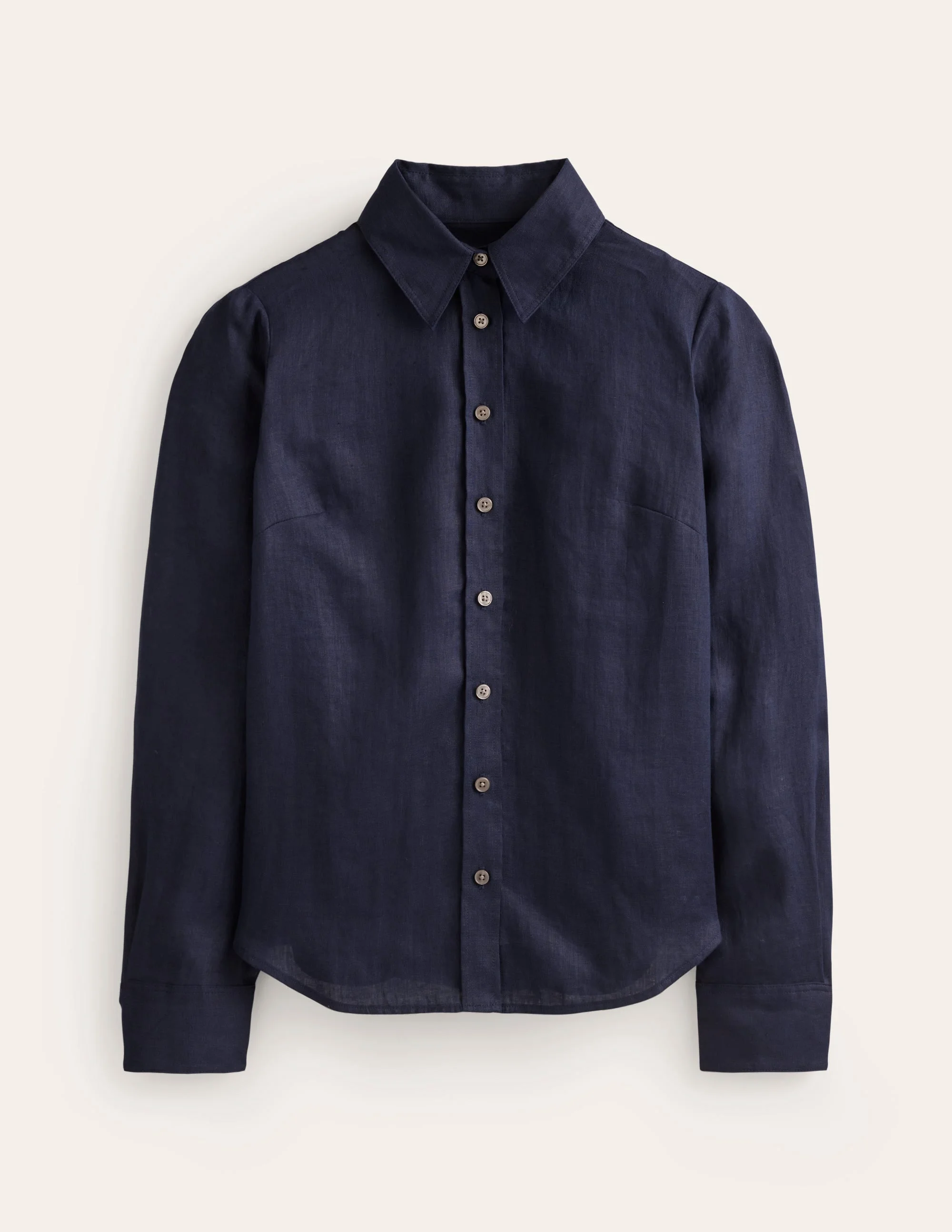 Sienna Linen Shirt-Navy - 1