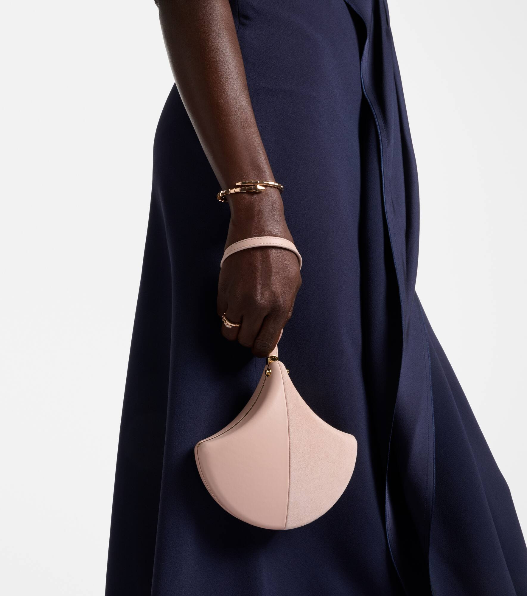 Gingko leather and suede clutch - 5