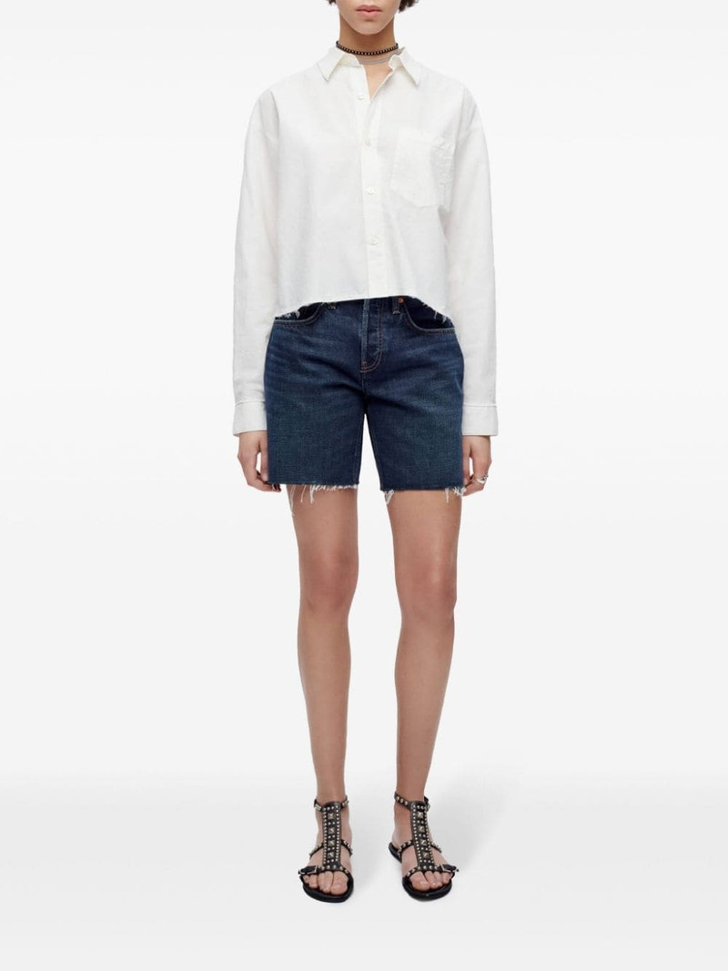RE/DONE raw-cut denim shorts outlook
