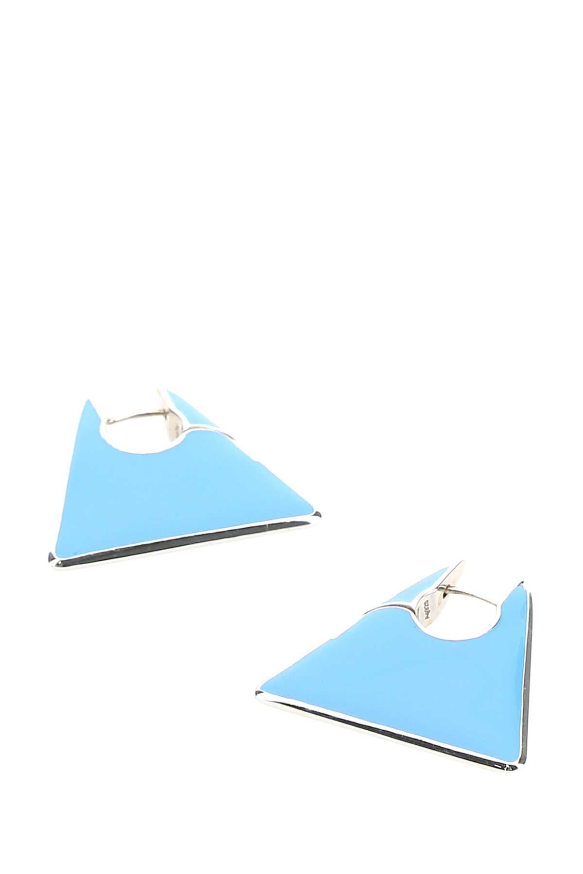 Bottega Veneta Women Light Blue Silver Essentials Earrings - 2
