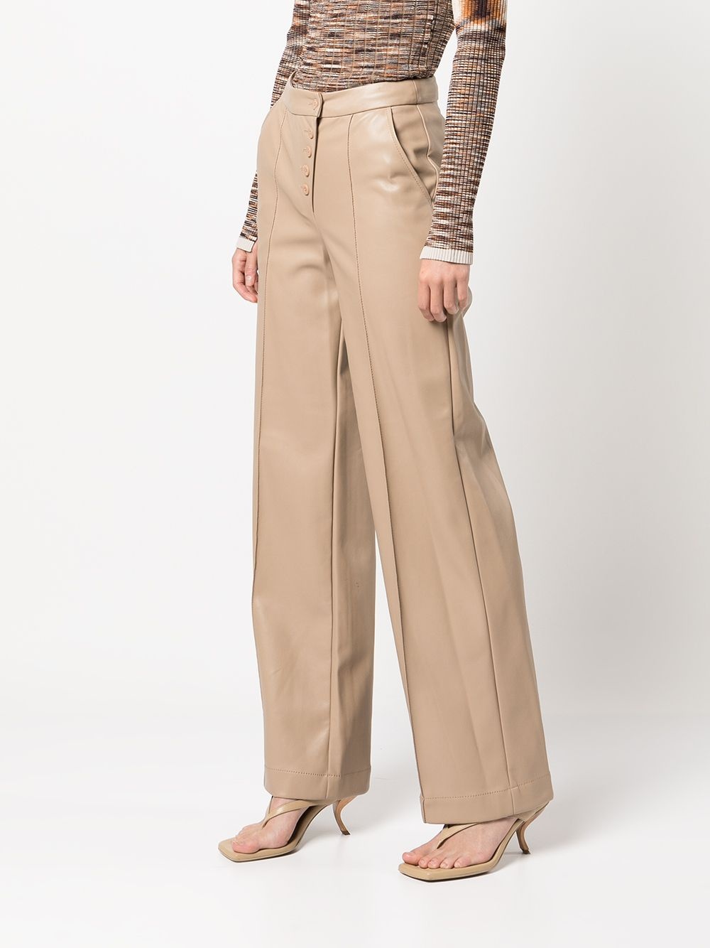 four-pocket buttoned straight trousers - 3