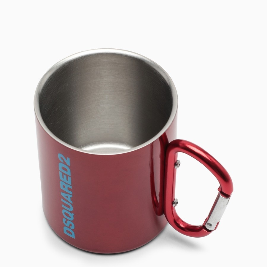 Red steel cup with logo - 3