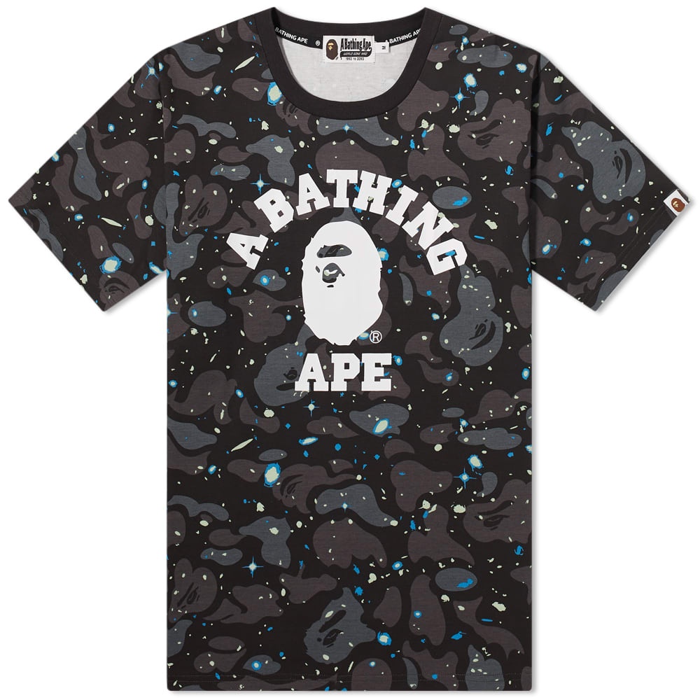 A Bathing Ape Space Camo College Tee - 1