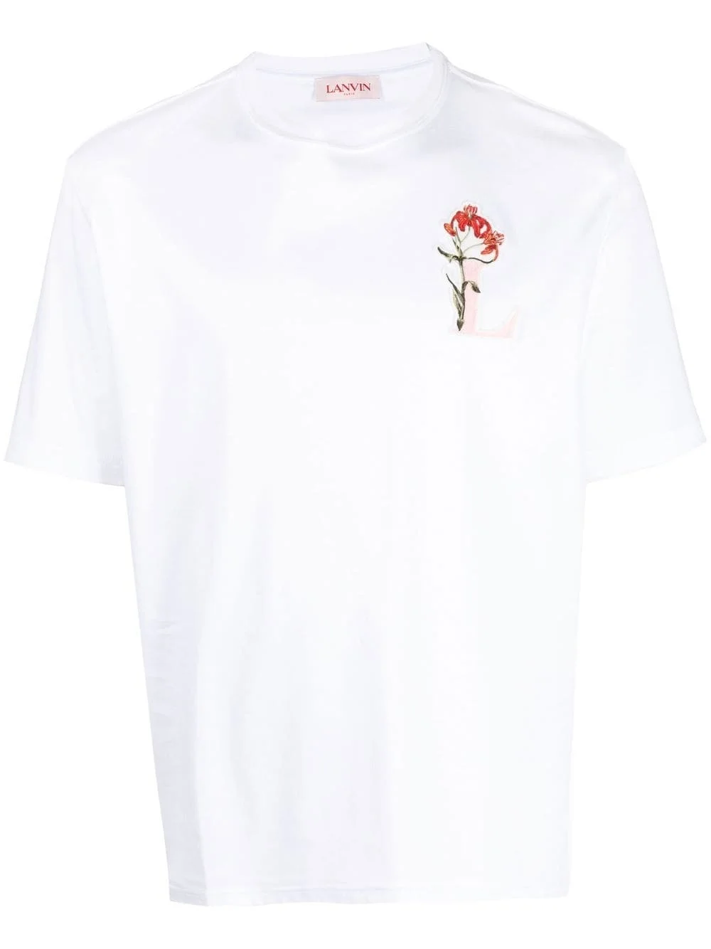 L flower patch T-shirt - 1