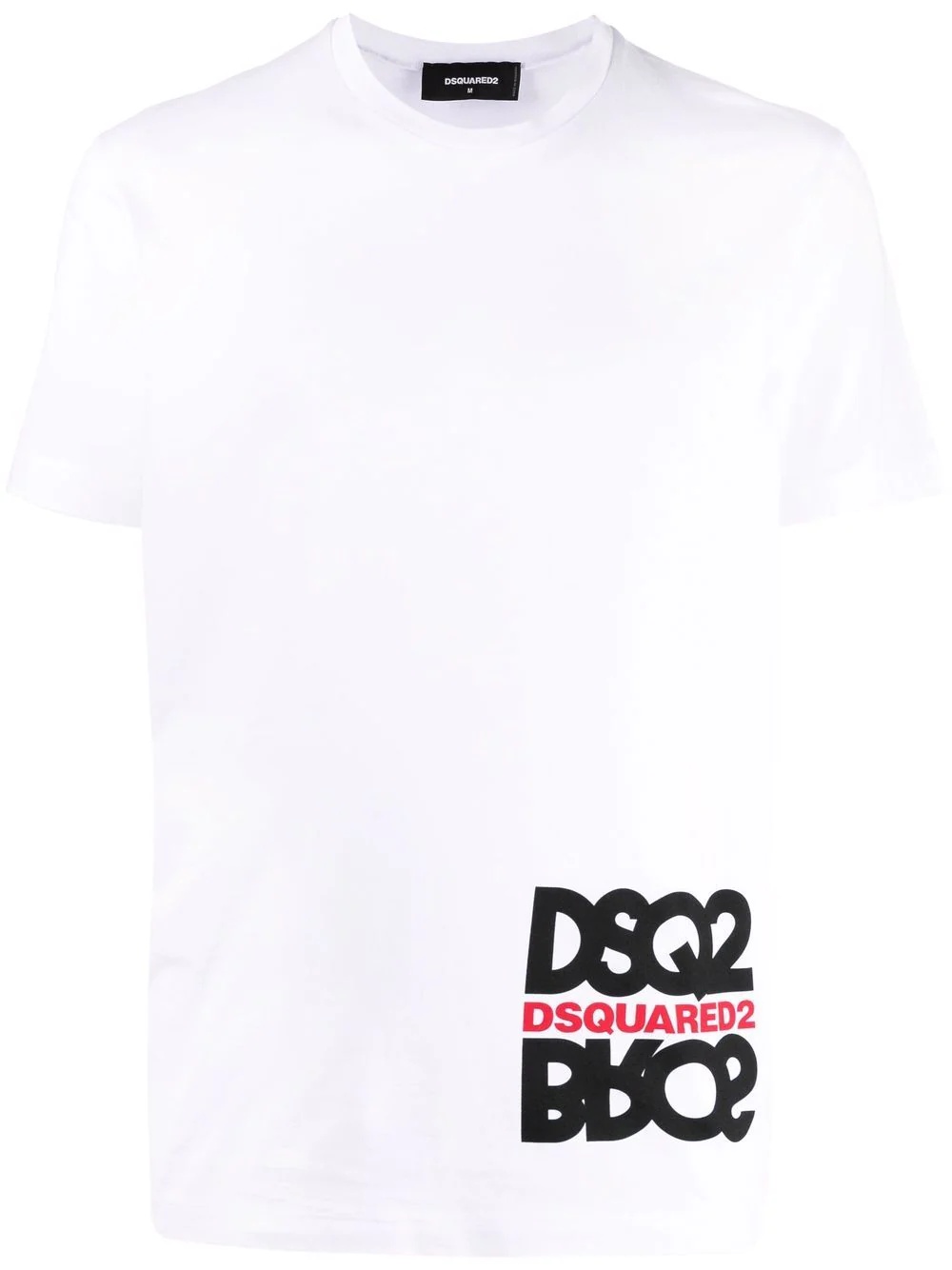 cotton logo-edge T-shirt - 1