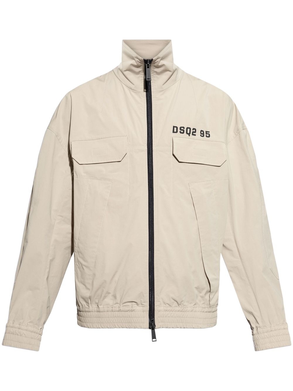 logo-print jacket - 1