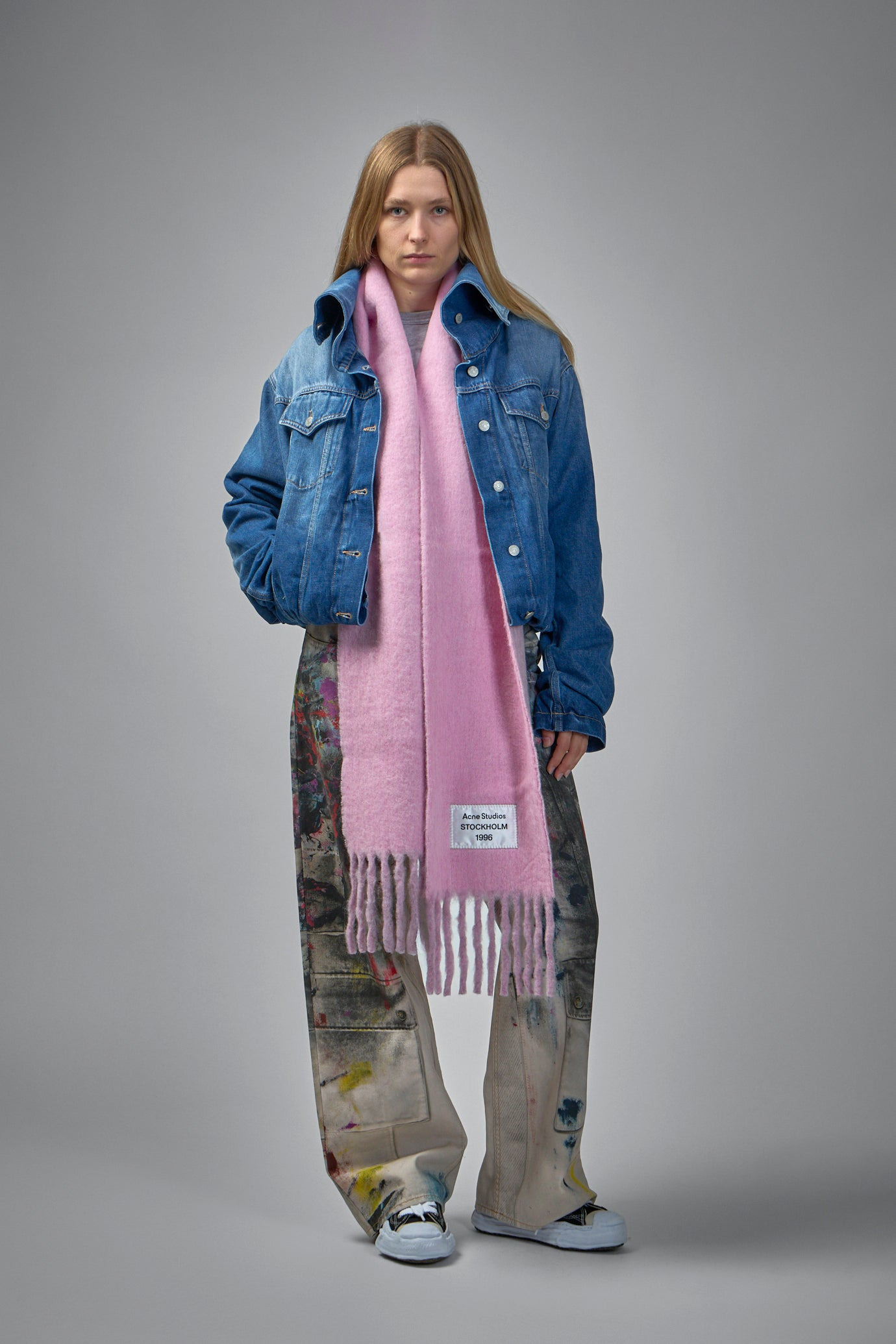 Crinkled Denim Jacket - 2
