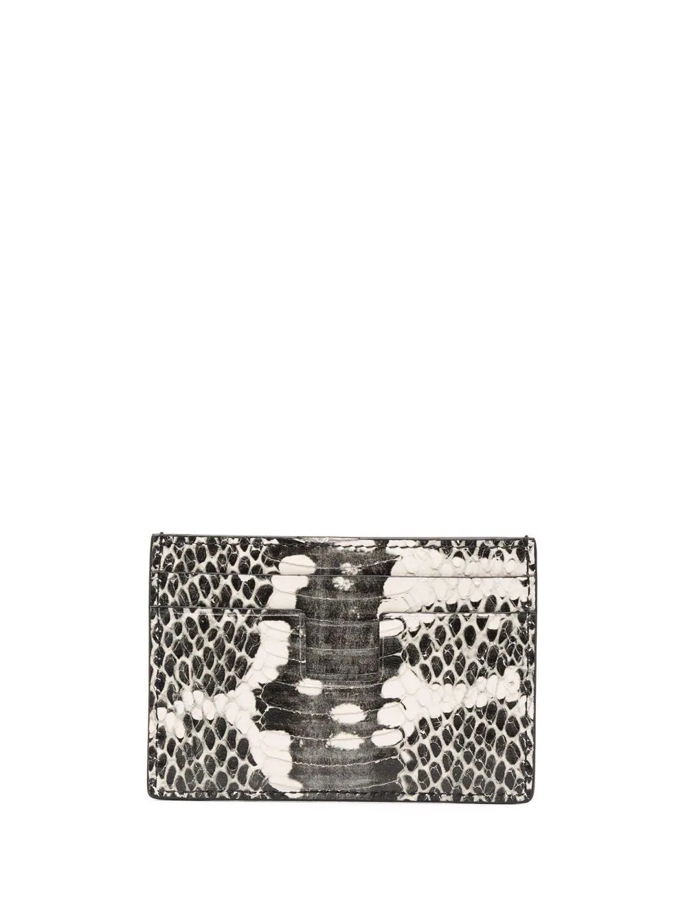 snakeskin-print cardholder - 2