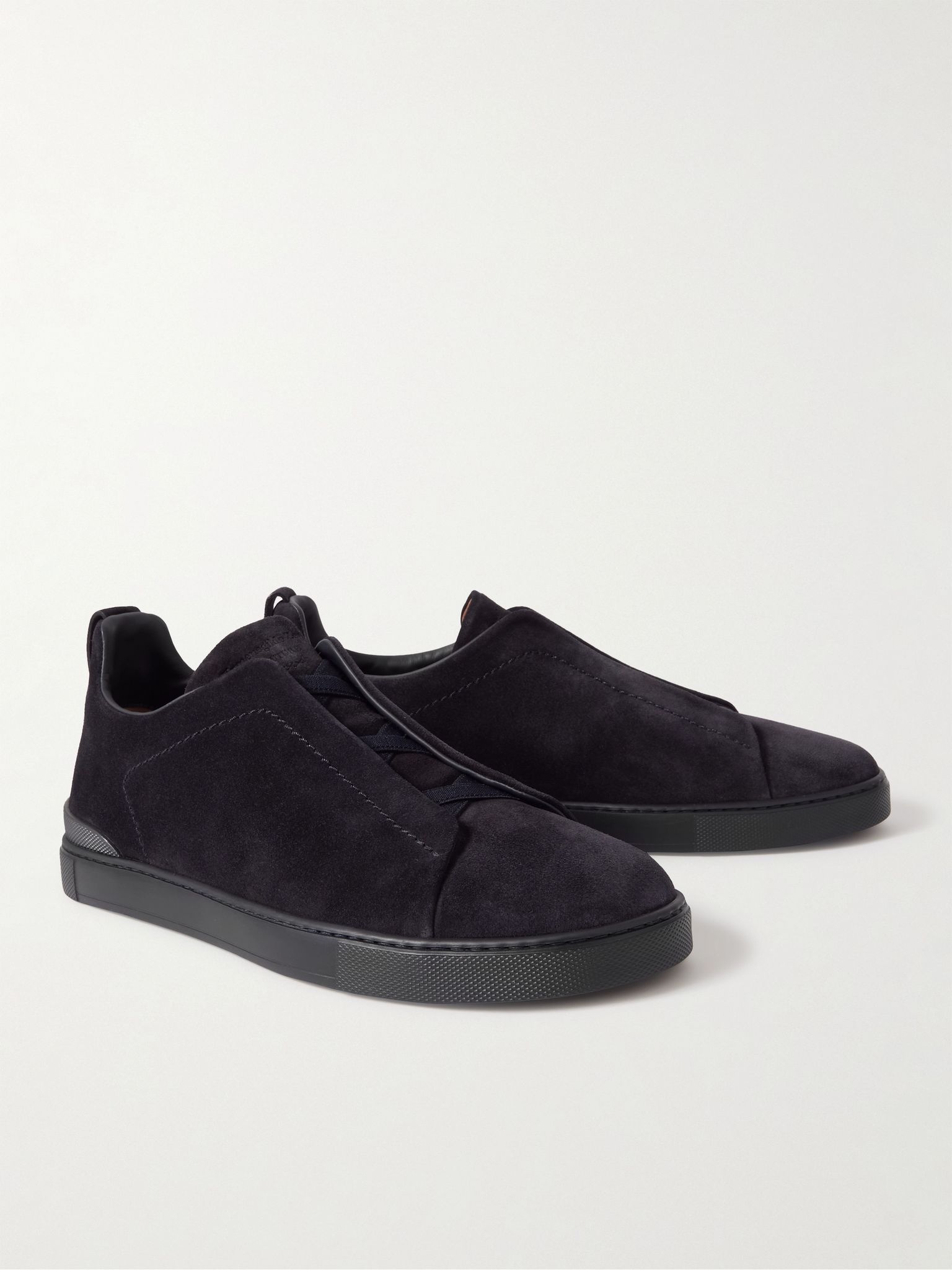 Suede Slip-On Sneakers - 4