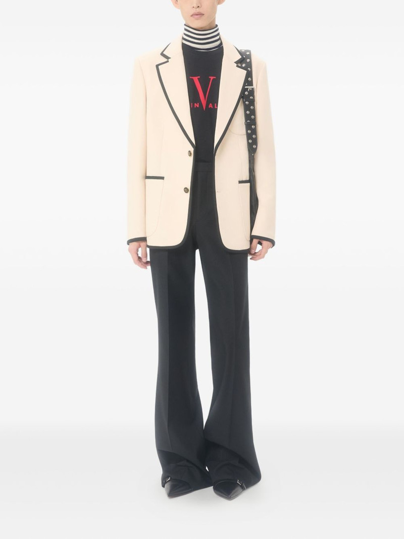 Valentino single-breasted piping blazer outlook