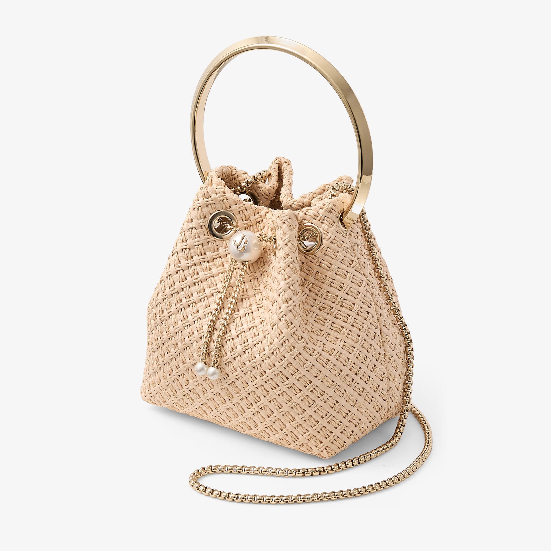 Bon Bon
Natural Raffia Bag With Pearl Closure - 2