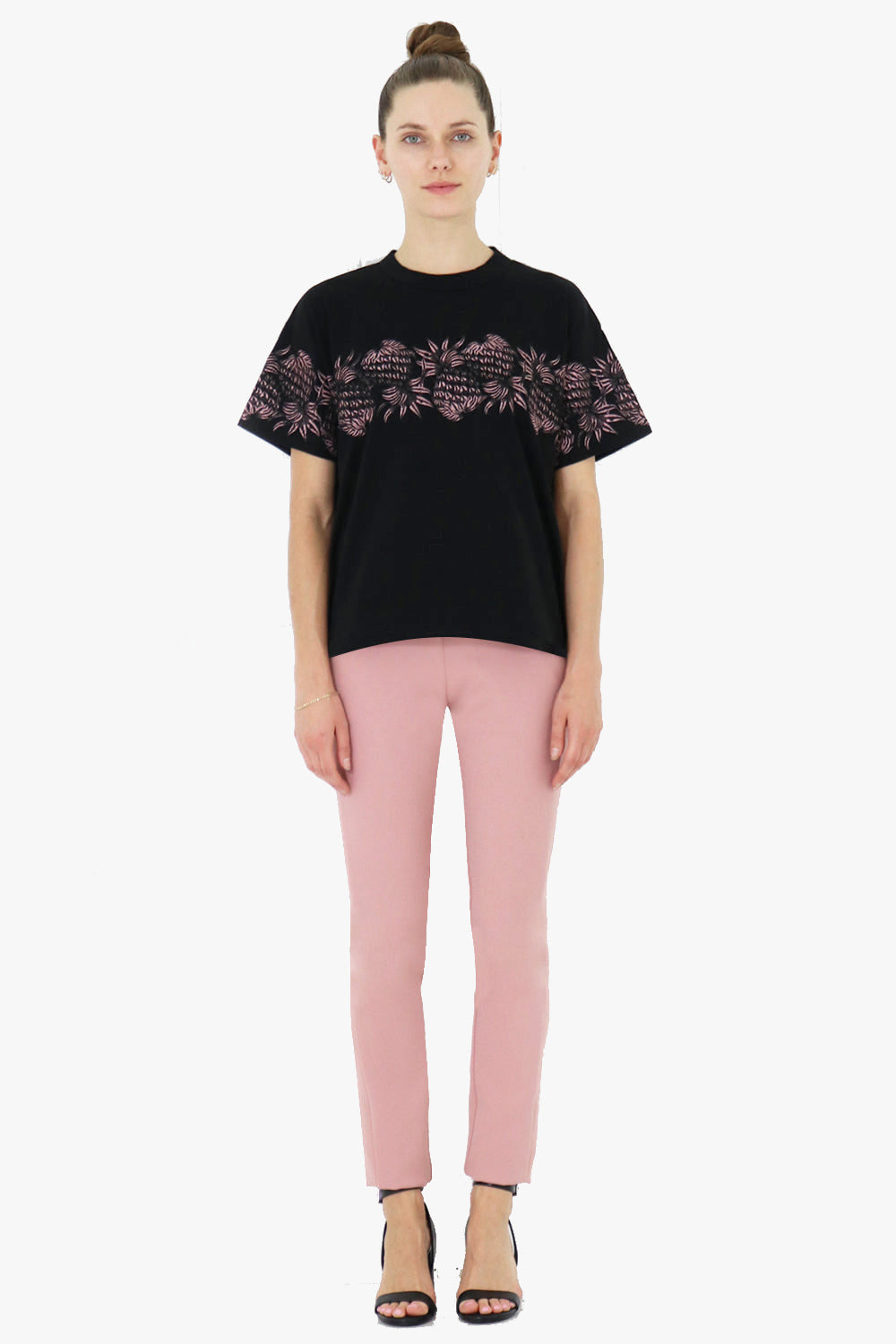 SUN SURF EMBROIDERED T-SHIRT BLACK - 2