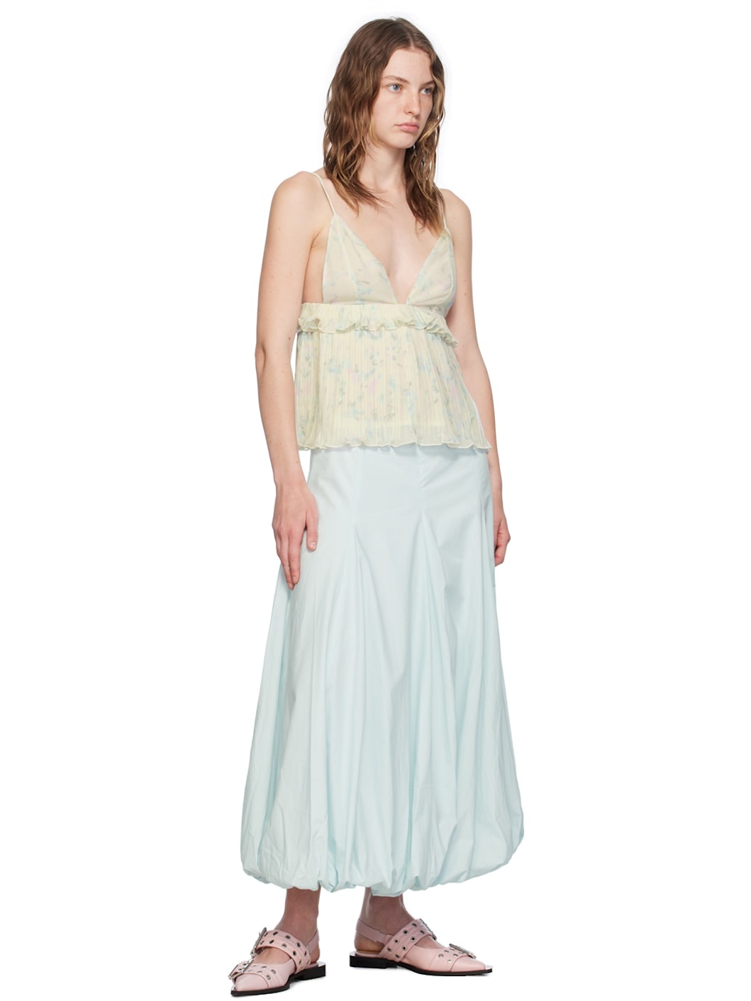 Off-White Floral Camisole - 4