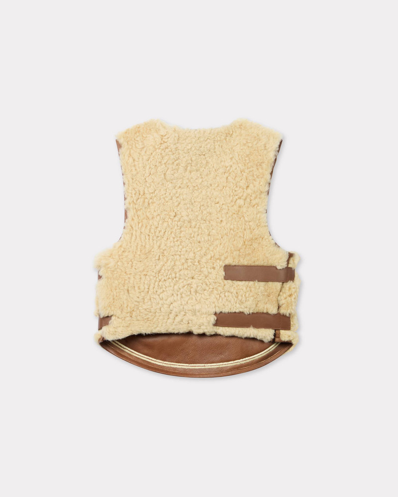 KENZO Shearling gilet in lambskin leather outlook