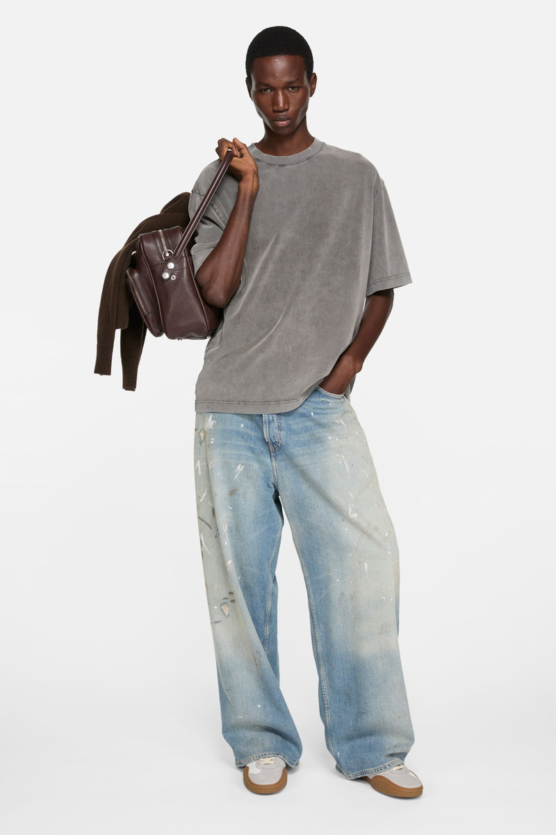 Acne Studios Crew neck t-shirt - Relaxed unisex fit - Faded black outlook