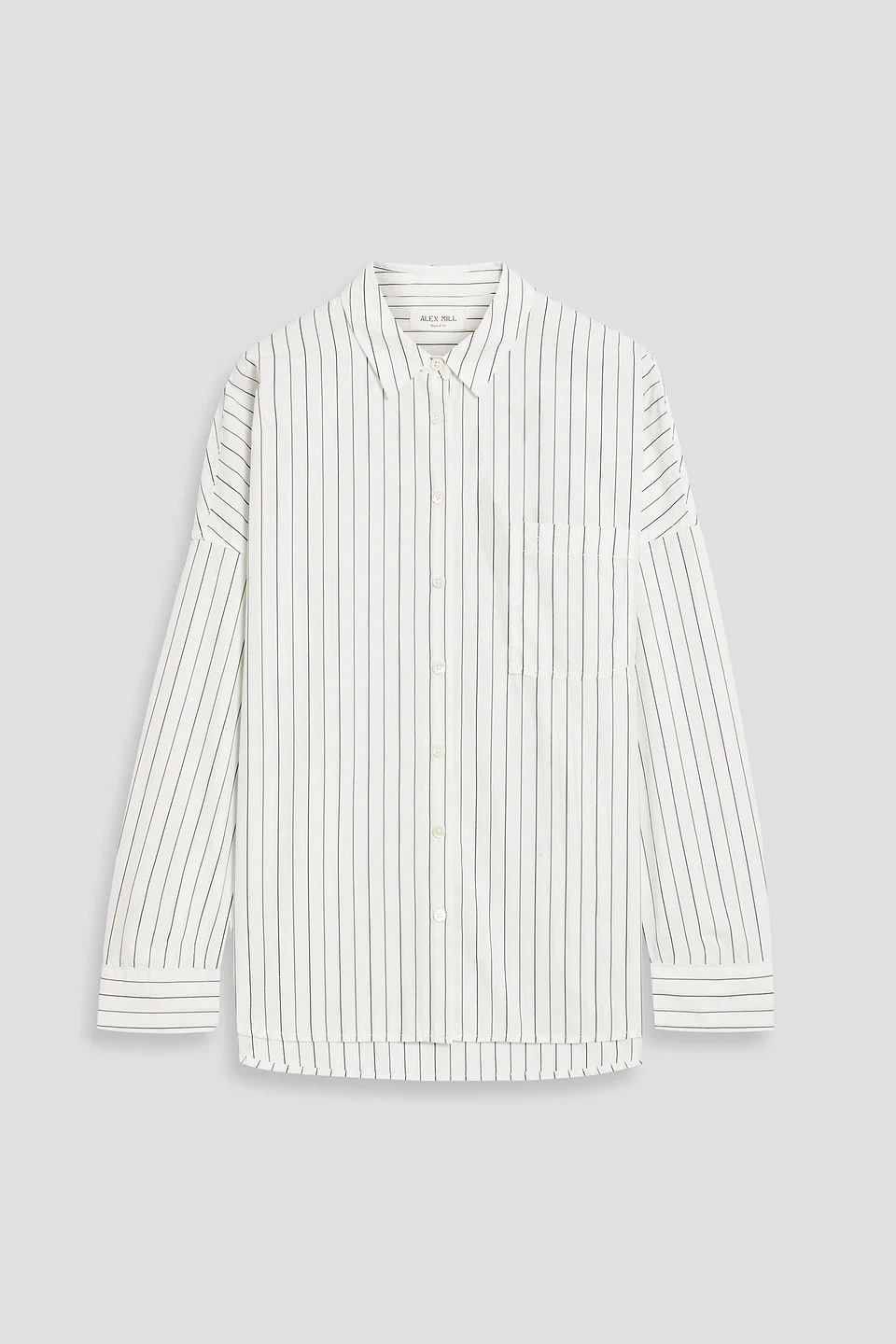 Jo striped cotton-poplin shirt - 1
