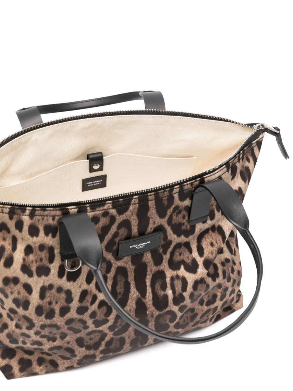 Dolce & Gabbana Men Leopard Print Nylon Adamo Shopper - 5