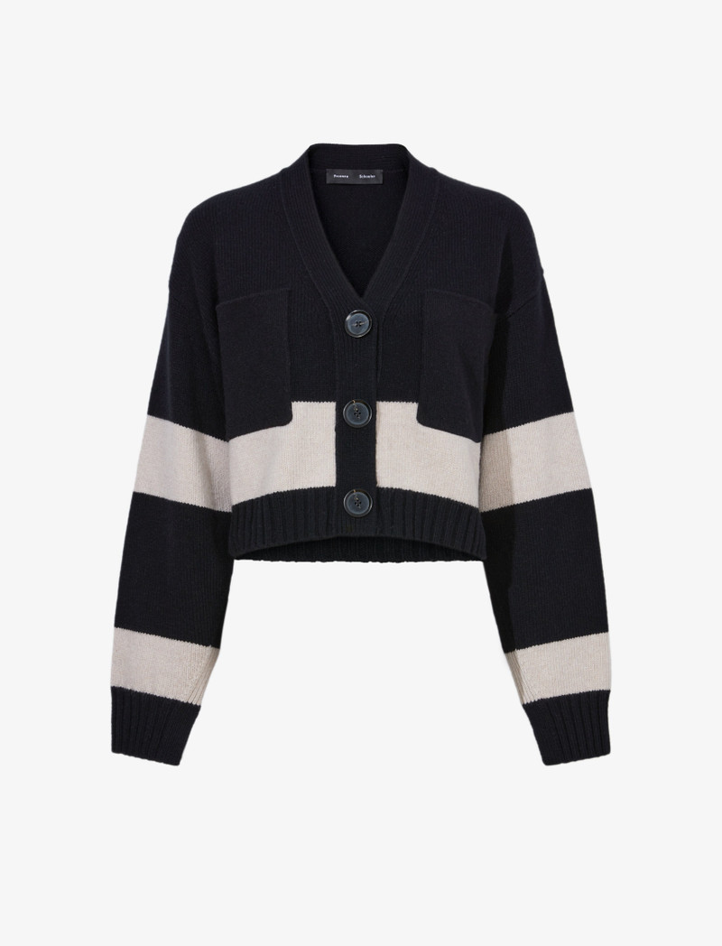 Sofia Cardigan in Striped Cashmere 1
