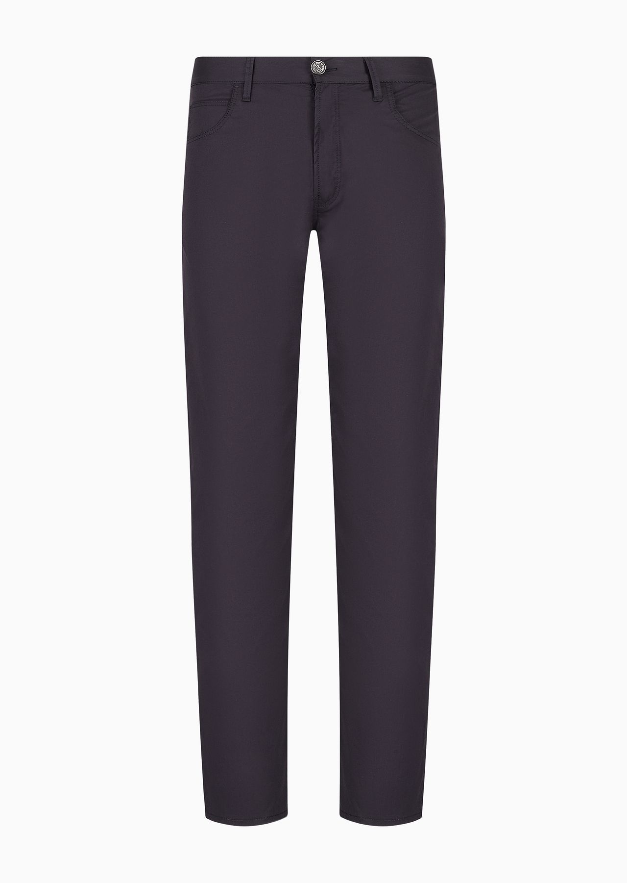 Regular-fit five-pocket cotton-denim trousers - 1