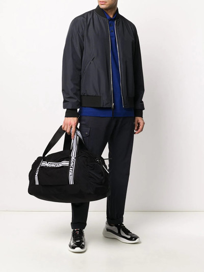 Moncler logo print holdall outlook