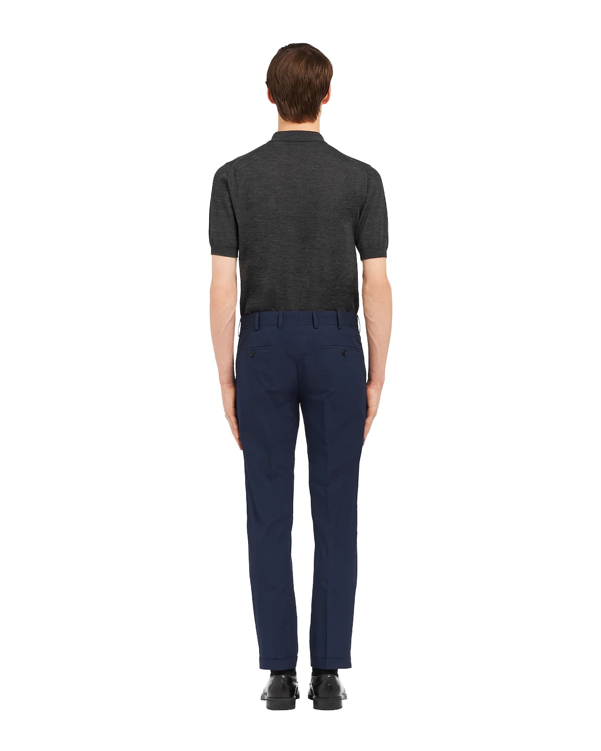 Slim-fit washed cotton trousers - 4