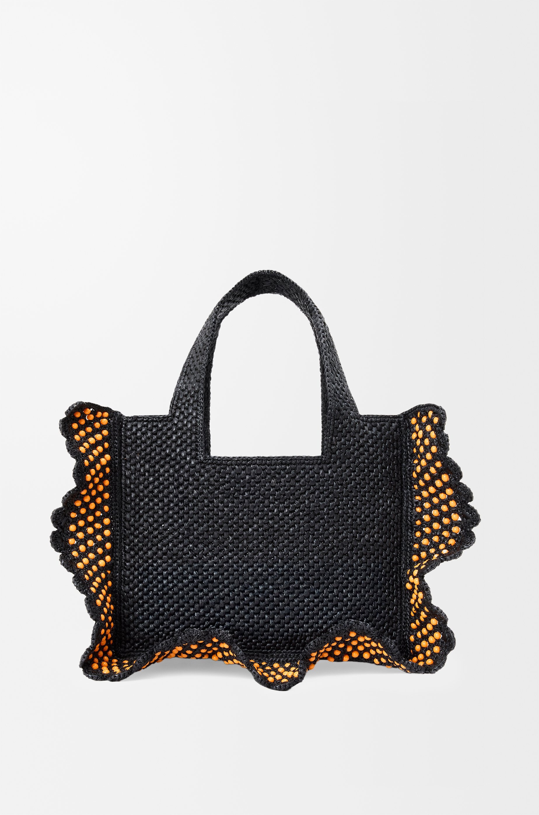Small LOEWE Font tote in raffia - 6