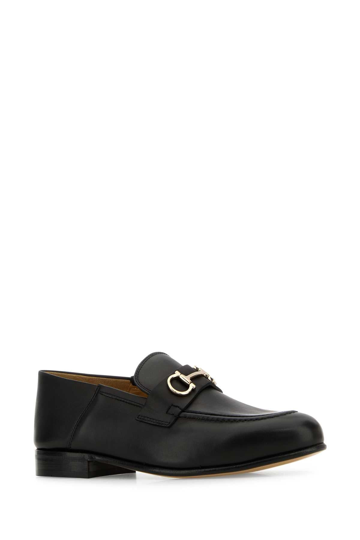 Salvatore Ferragamo Women Black Leather Ottone Loafers - 2