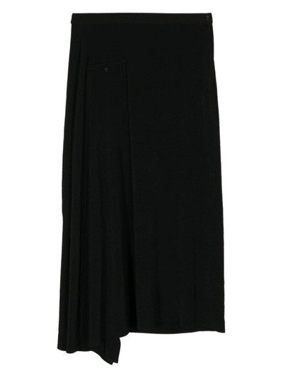 Yohji Yamamoto asymmetric midi skirt outlook