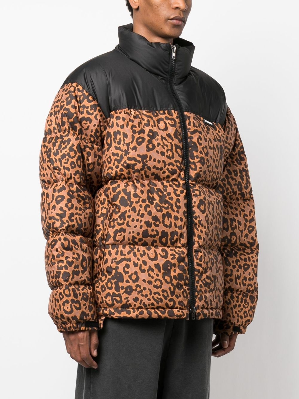 zip-fastening padded jacket - 4