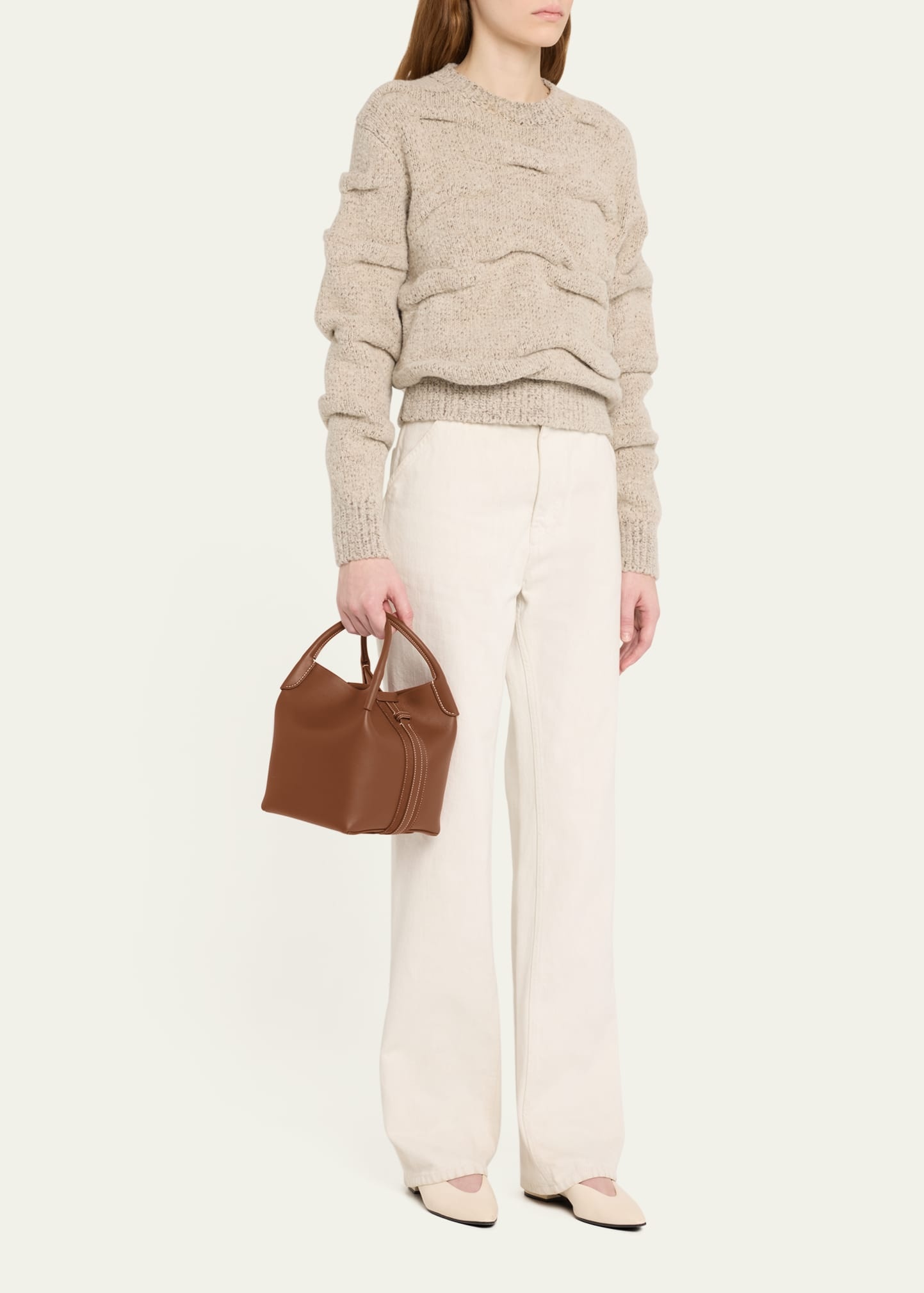 Bale Leather Top-Handle Bag - 6