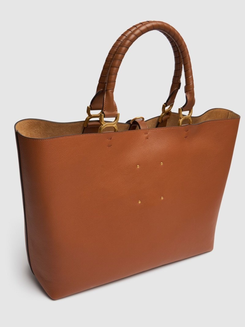 Marcie grain leather tote bag - 4