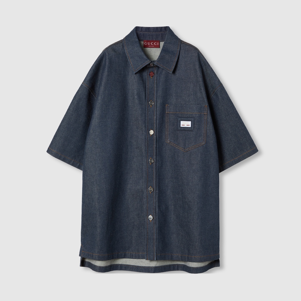 Denim shirt with Web label - 1