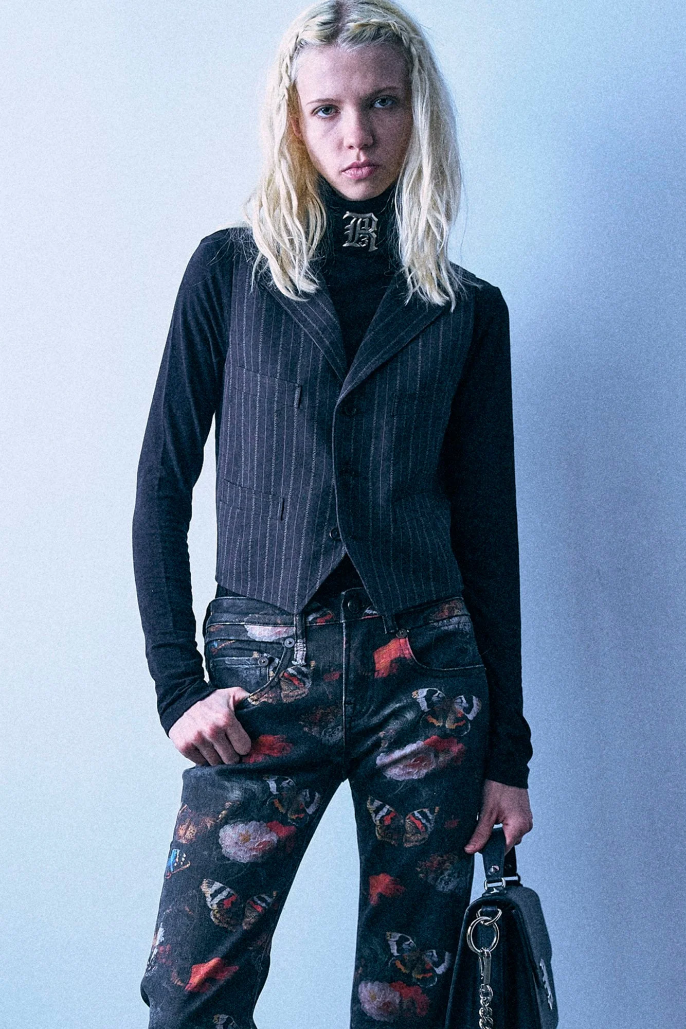Single Breasted Shrunken Vest - 1