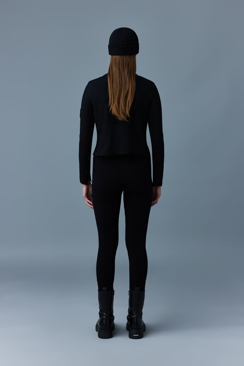 MACKAGE PEACHE recycled hybrid crop pullover outlook