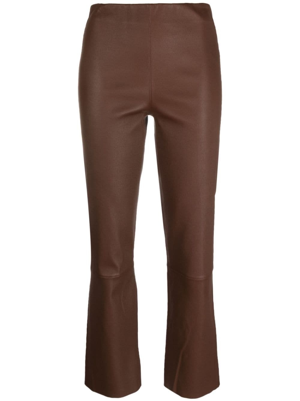 slim-cut leather trousers - 1