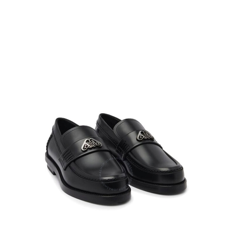 Alexander Mcqueen Seal-Plaque Leather Loafers - 2