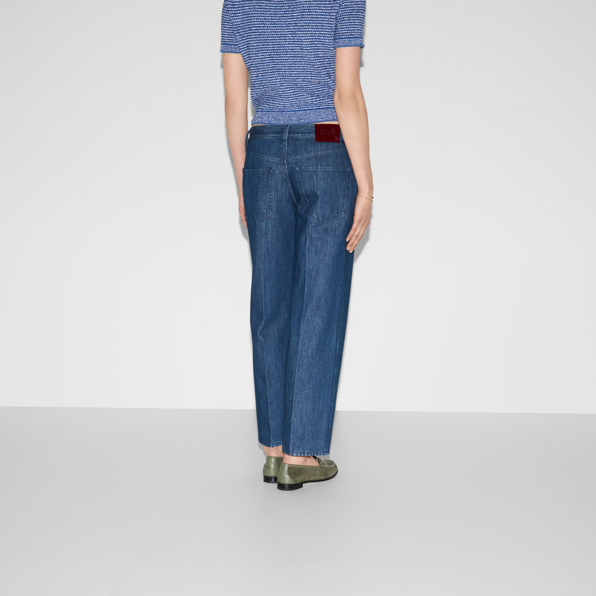 Straight fit denim pants - 4