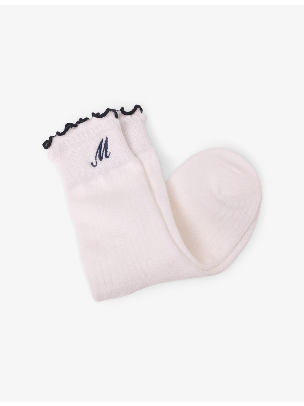 Logo-Embroidered Pointelle Stretch-Cotton Socks - 3