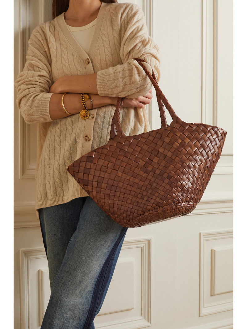 DRAGON DIFFUSION Egola Woven Leather Tote outlook